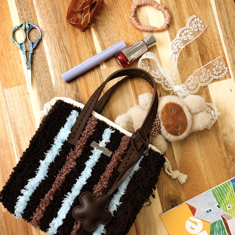 Chocolate Pinstripe - Woven Tote Bag Kit - Image 4