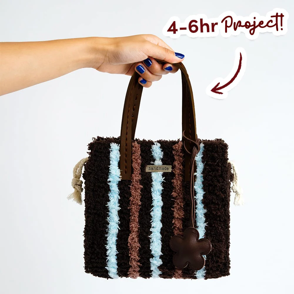 Chocolate Pinstripe - Woven Tote Bag Kit - Image 6