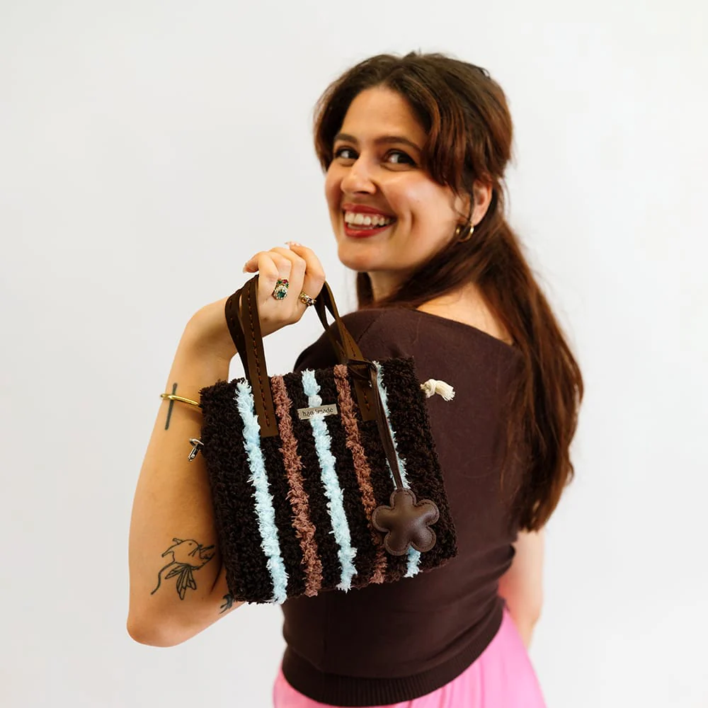 Chocolate Pinstripe - Woven Tote Bag Kit - Image 8