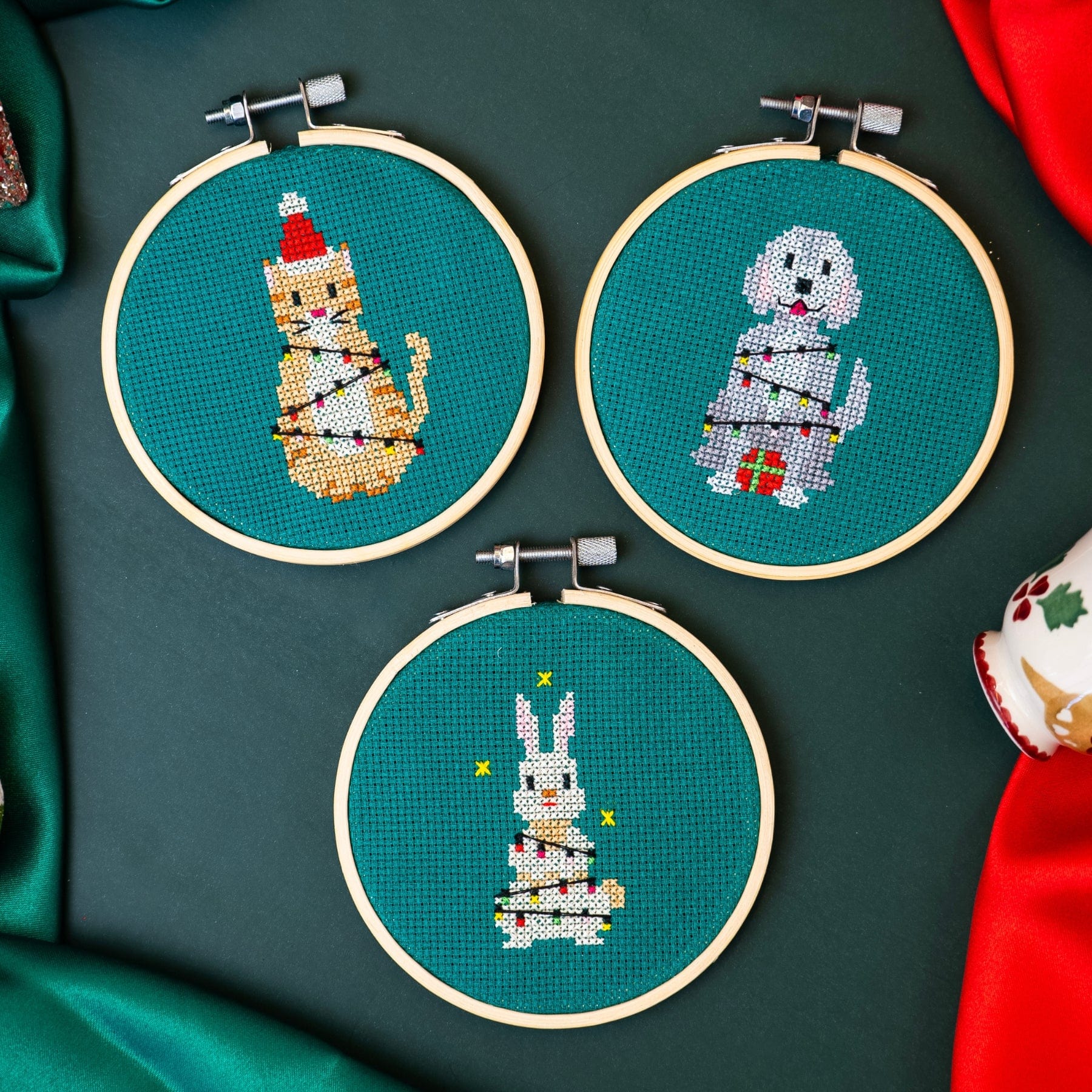 CHRISTMAS LIGHTS - Christmas Mini Ornaments Cross Stitch Kit - Image 11