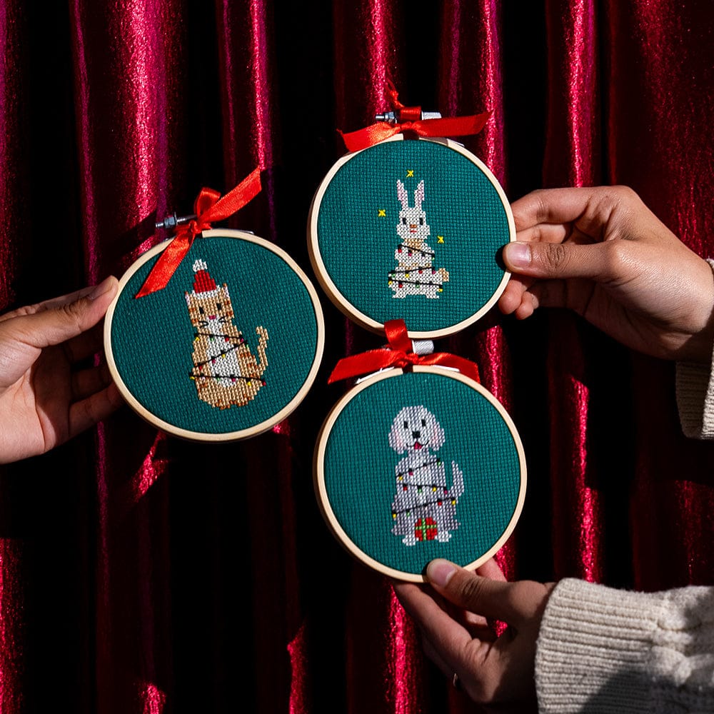 CHRISTMAS LIGHTS - Christmas Mini Ornaments Cross Stitch Kit - Image 6