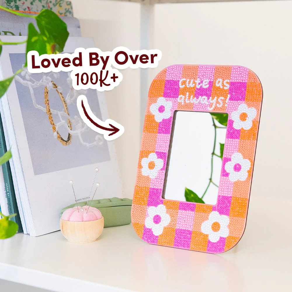 Cute As Always - Diamond Painting Mirror Frame Kit - Image 11