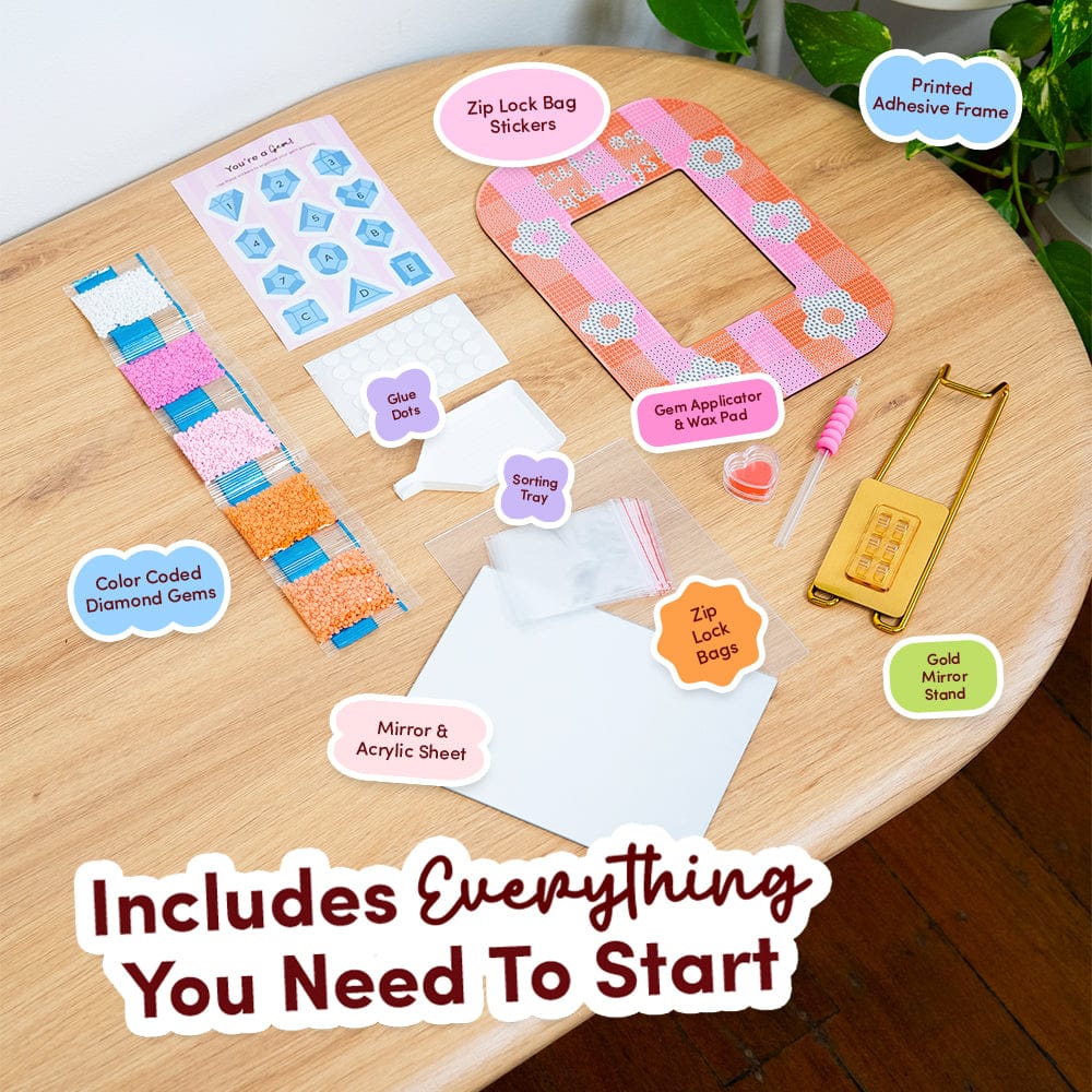Cute As Always - Diamond Painting Mirror Frame Kit - Image 4