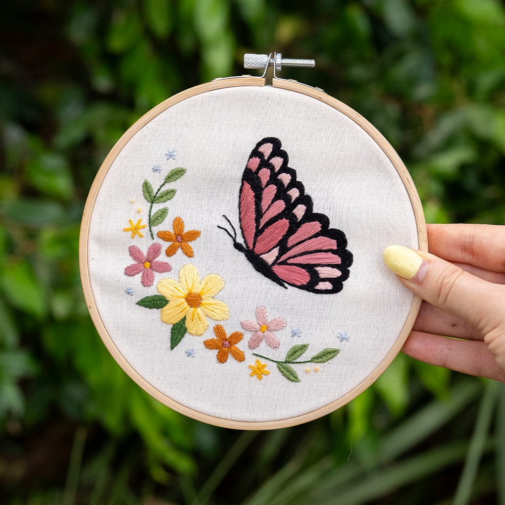 BLUSHING BUTTERFLY - Embroidery Kit - Image 2