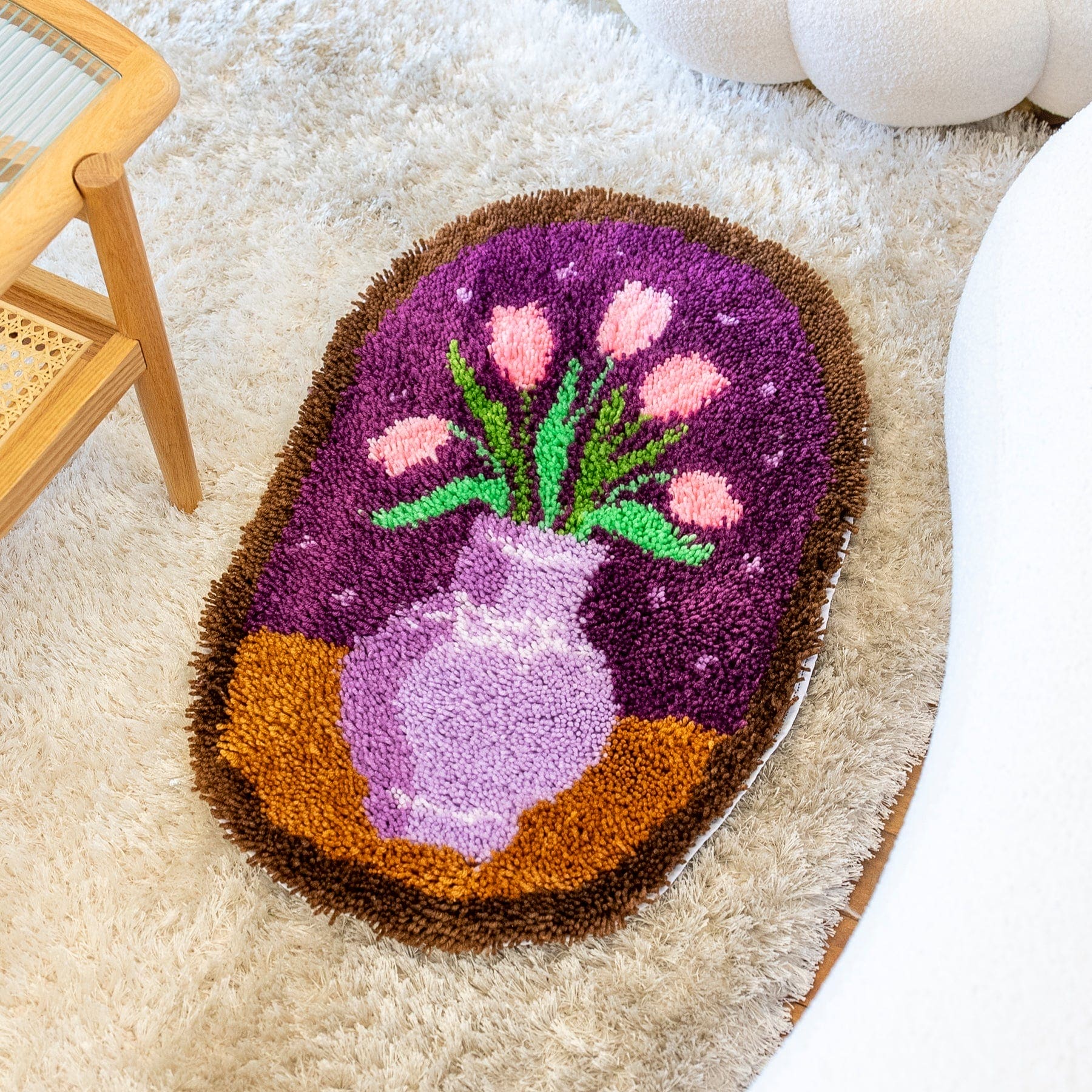 TULIPS FLOWER VASE - XL Rug Making Kit - Image 3