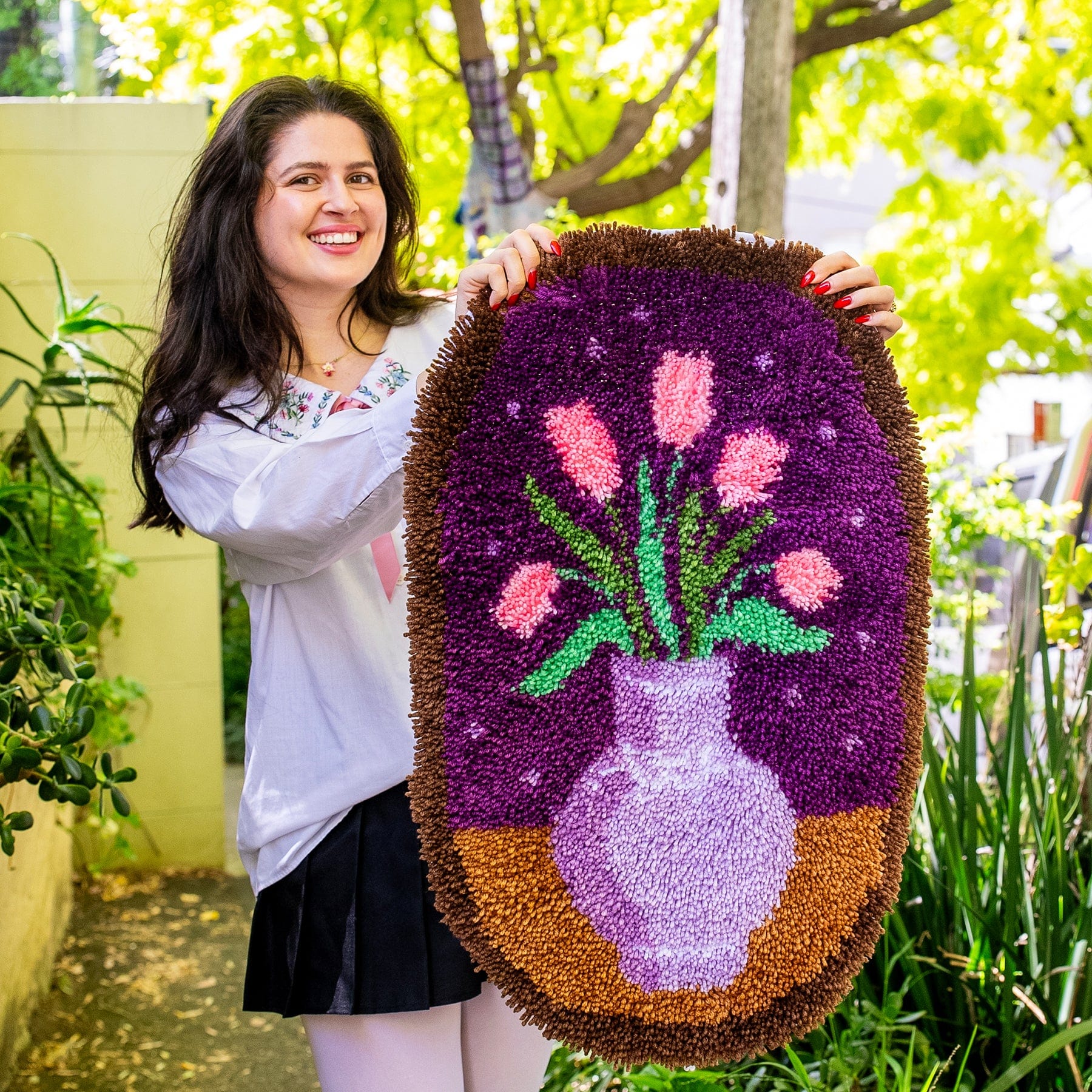 TULIPS FLOWER VASE - XL Rug Making Kit - Image 5