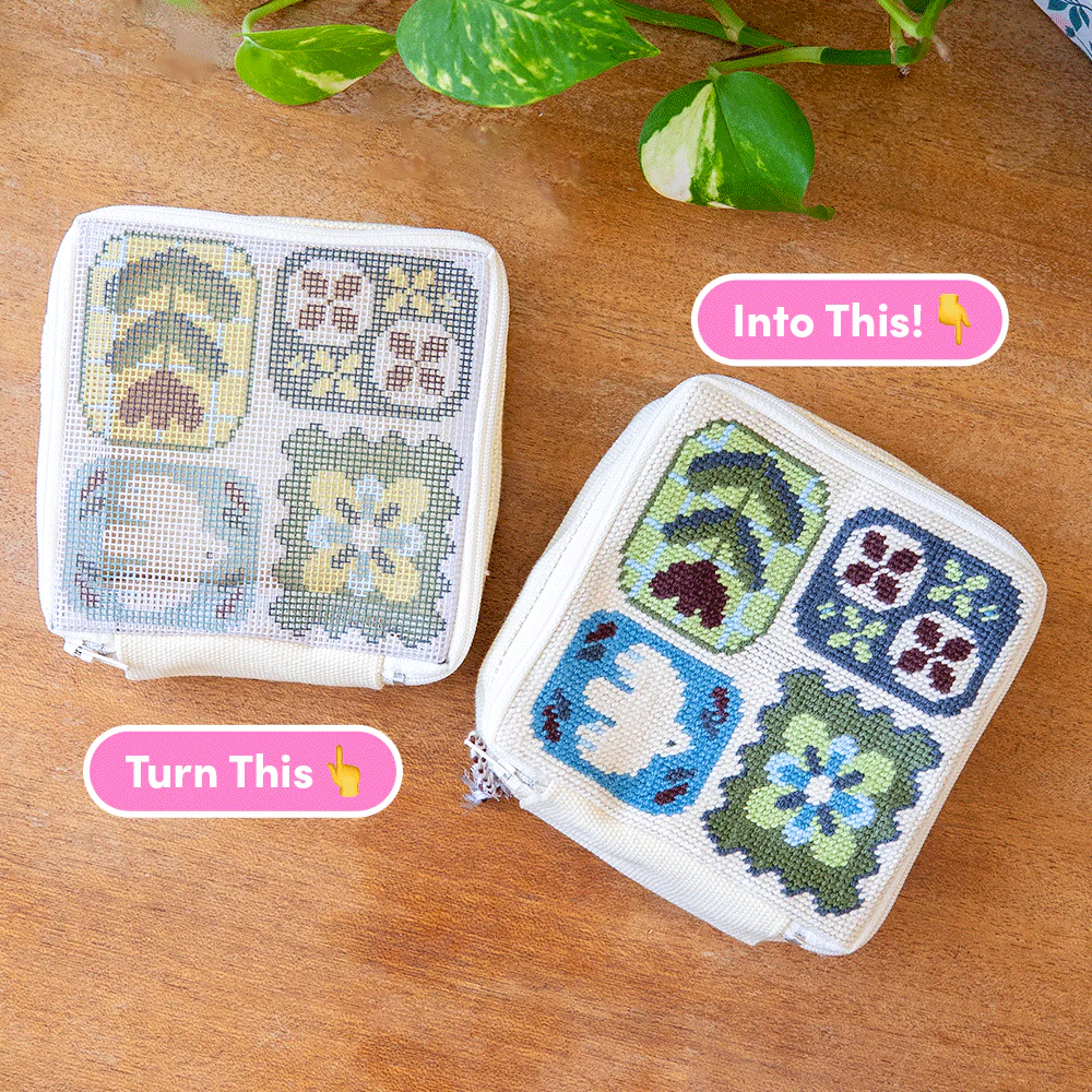 Fluttering Fables - Needlepoint Pouch Kit - Image 9