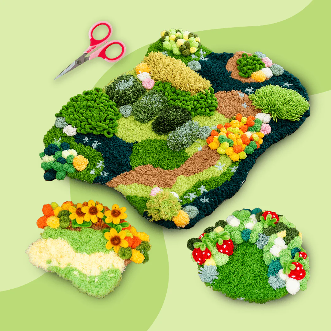 FOREST & FLOWERS - Moss Rug and Coaster Bundle