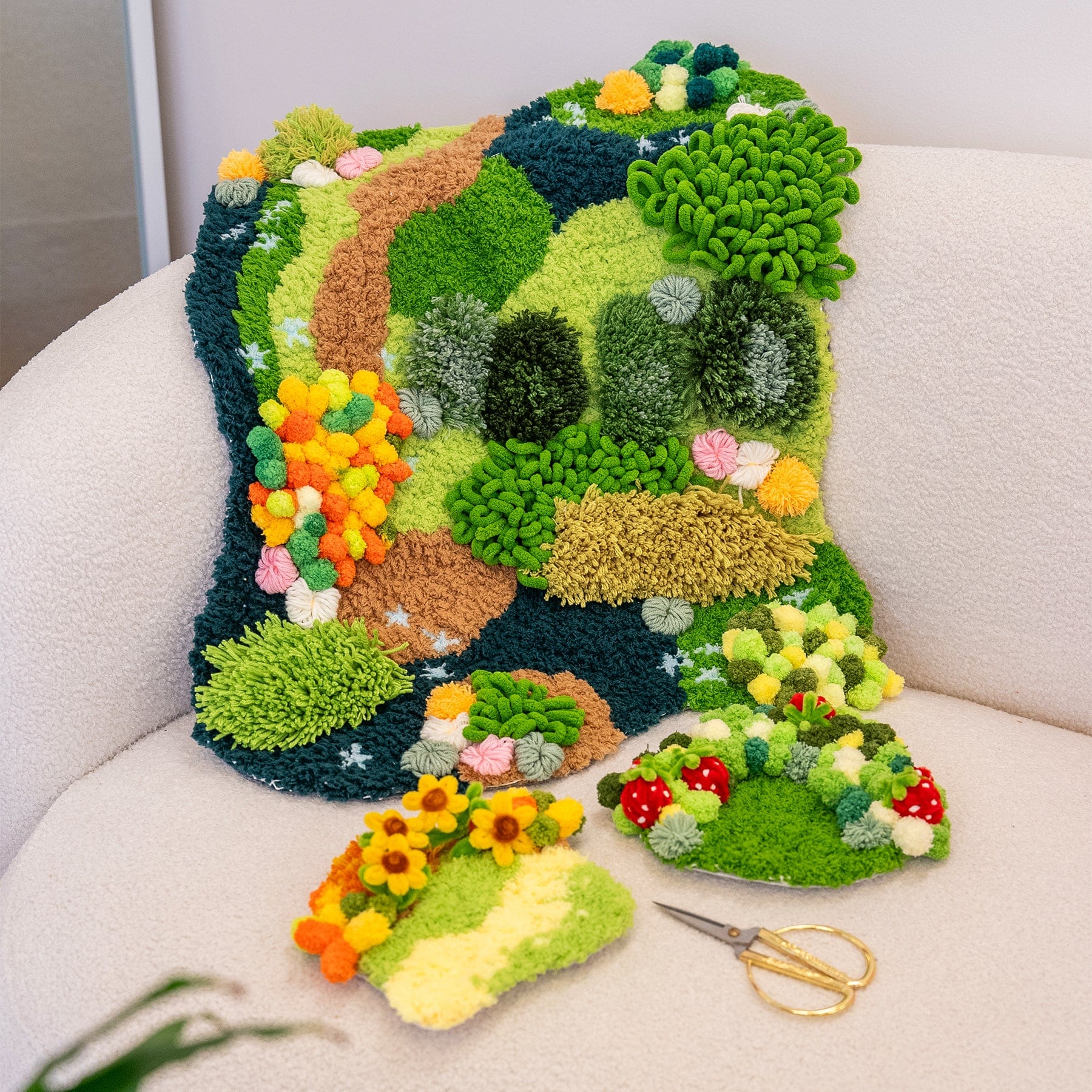 FOREST & FLOWERS - Moss Rug and Coaster Bundle - Image 2