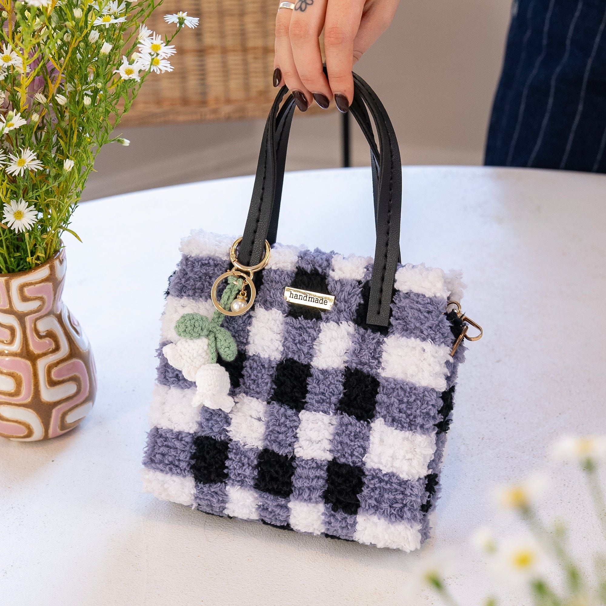 Black Gingham - Woven Tote Bag Kit - Image 13