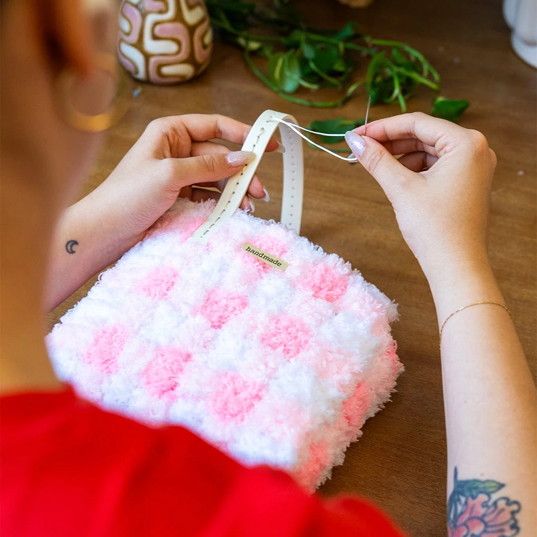 Black Gingham - Woven Tote Bag Kit - Image 7
