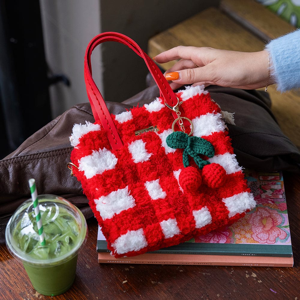 RED GINGHAM - Woven Tote Bag Kit - Image 7