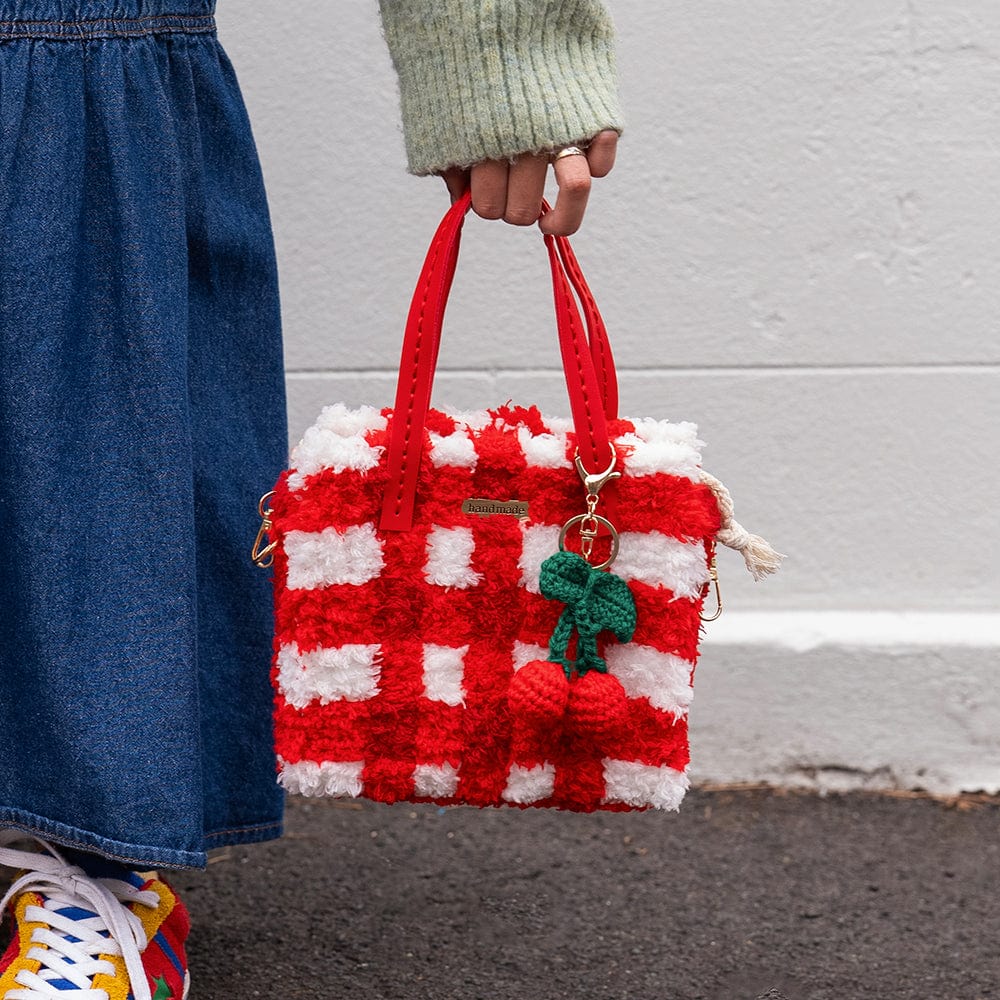 RED GINGHAM - Woven Tote Bag Kit - Image 8