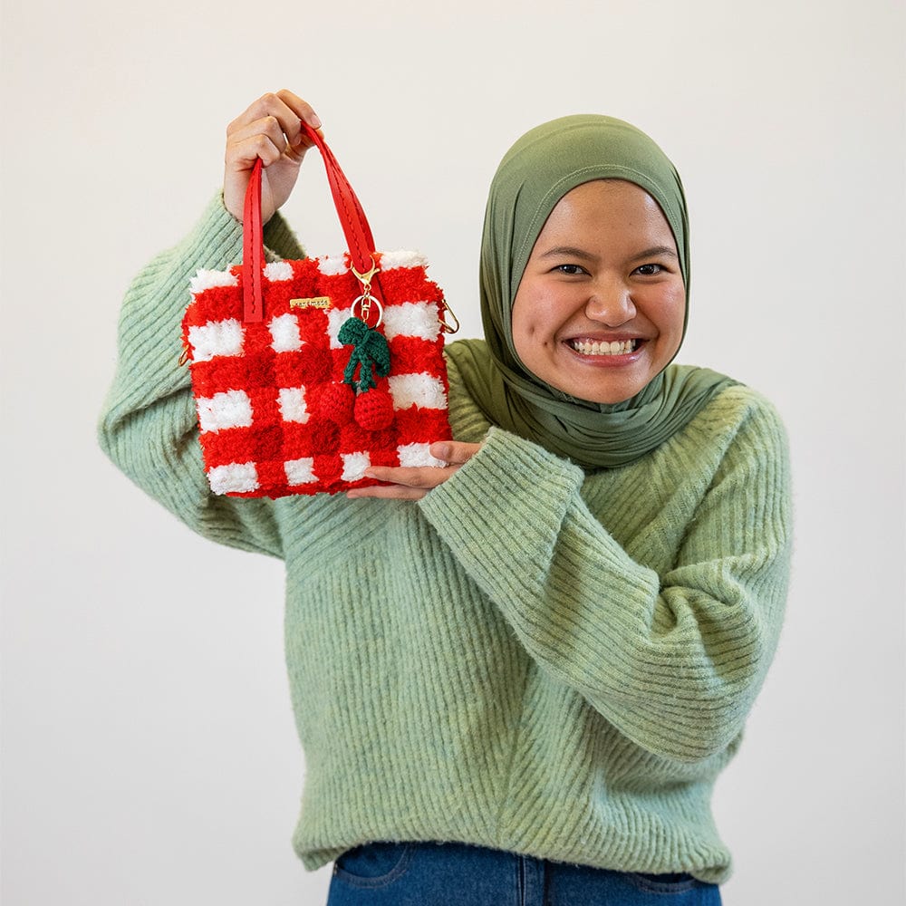 RED GINGHAM - Woven Tote Bag Kit - Image 9