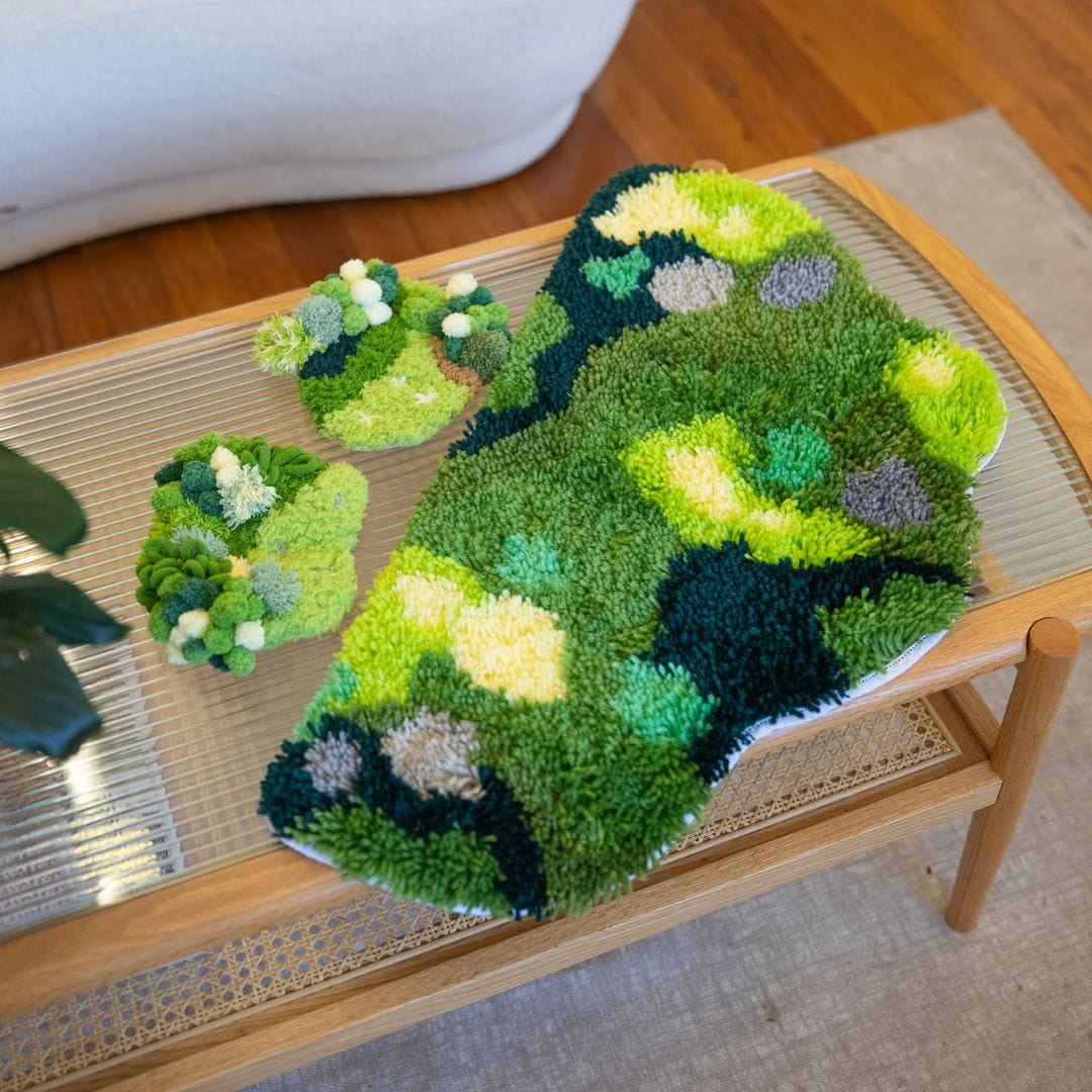 GREEN GARDEN - Latch Hook & Moss Coaster Bundle - Image 2
