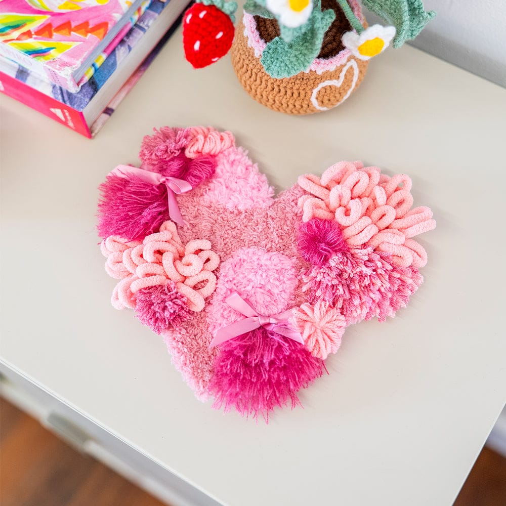 Patchwork Heart - Moss Coaster Kit