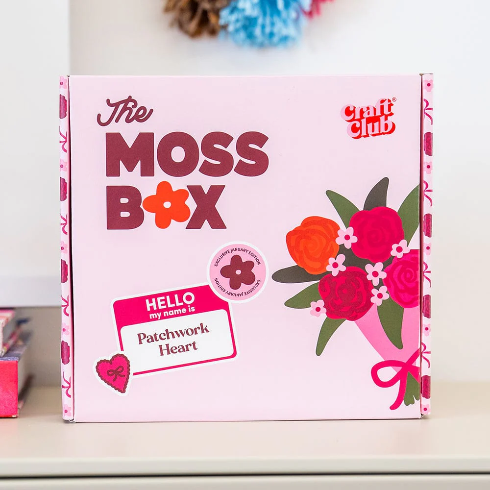 Patchwork Heart - Moss Coaster Kit - Image 3