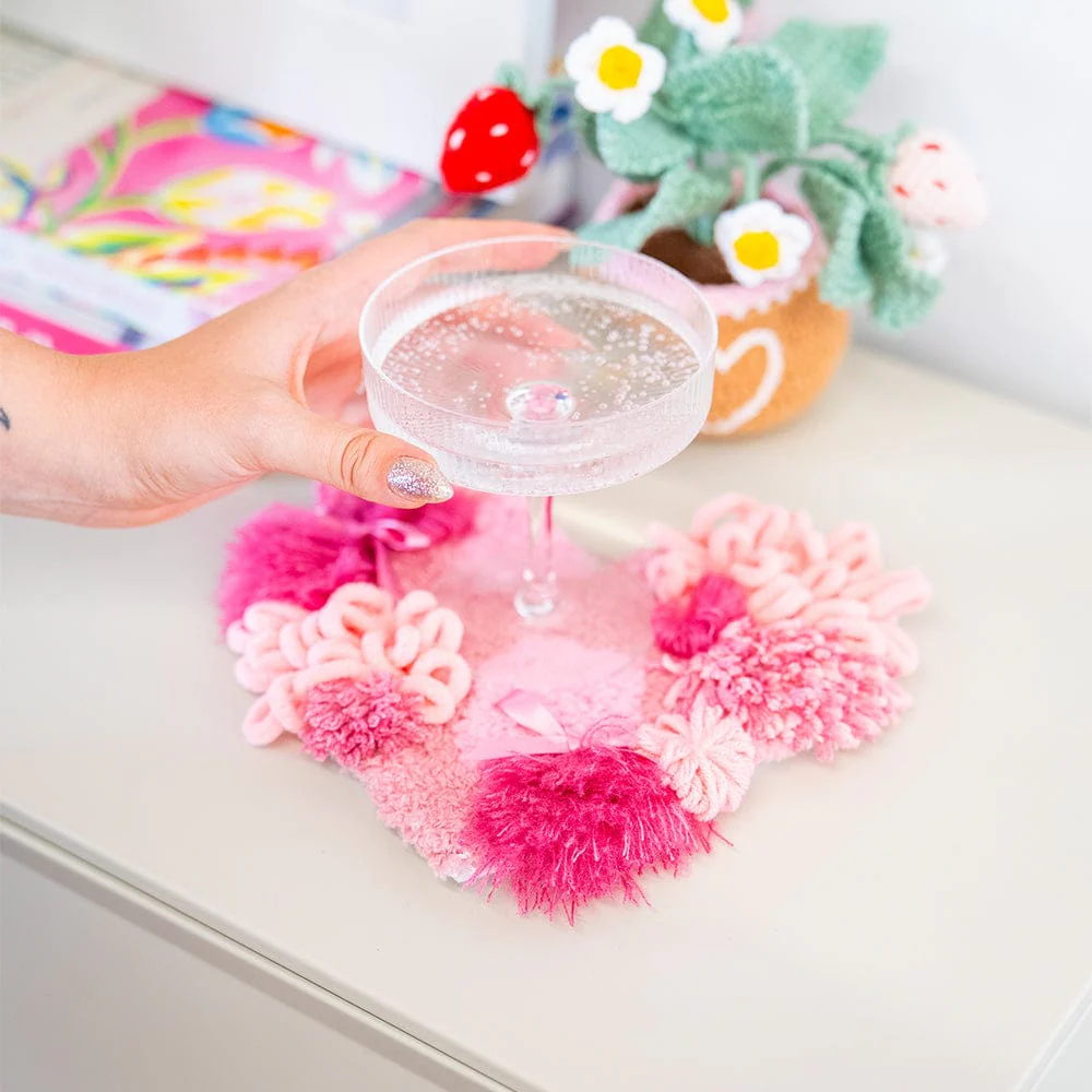 Patchwork Heart - Moss Coaster Kit - Image 4