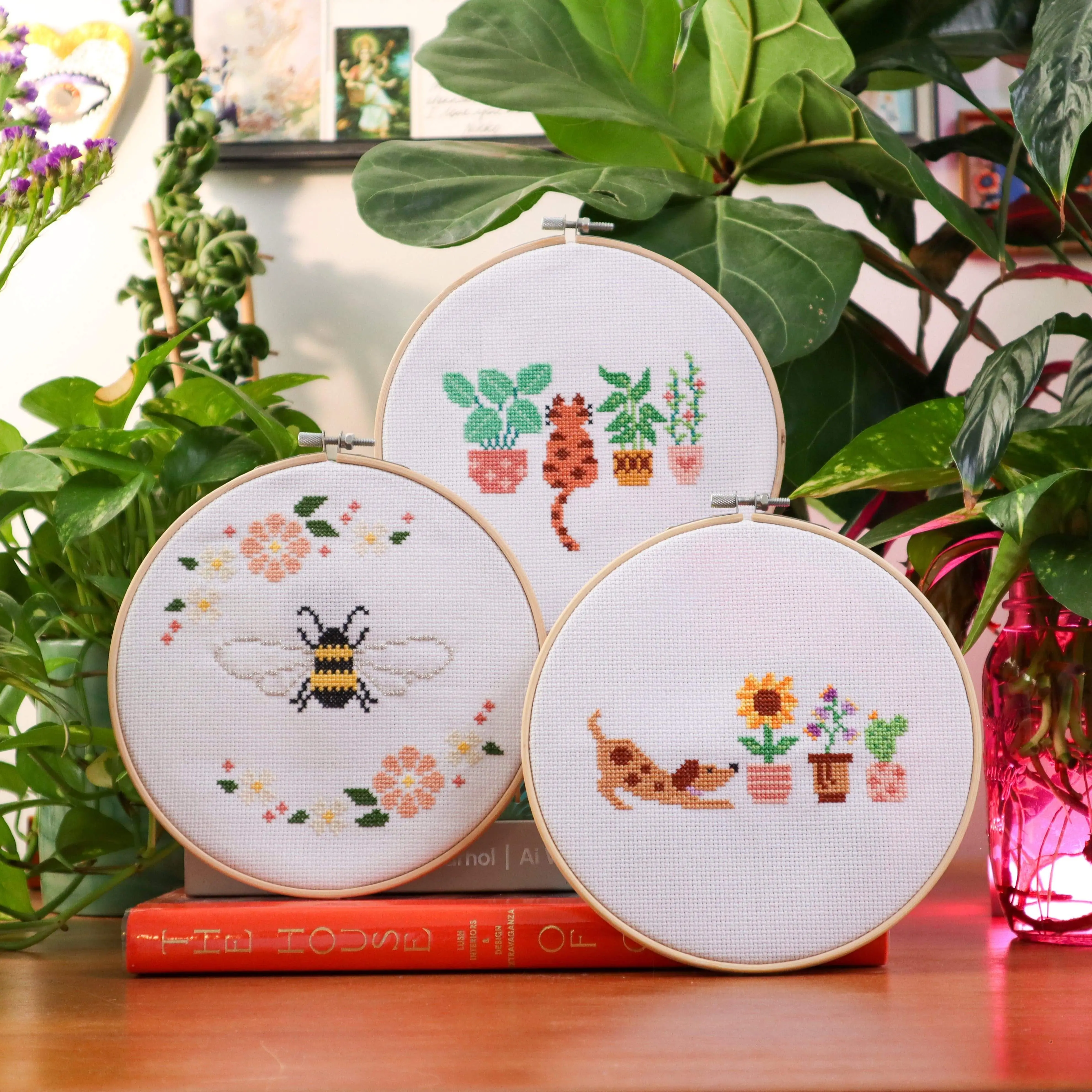 PUP & PETALS - Cross Stitch Kit - Image 4