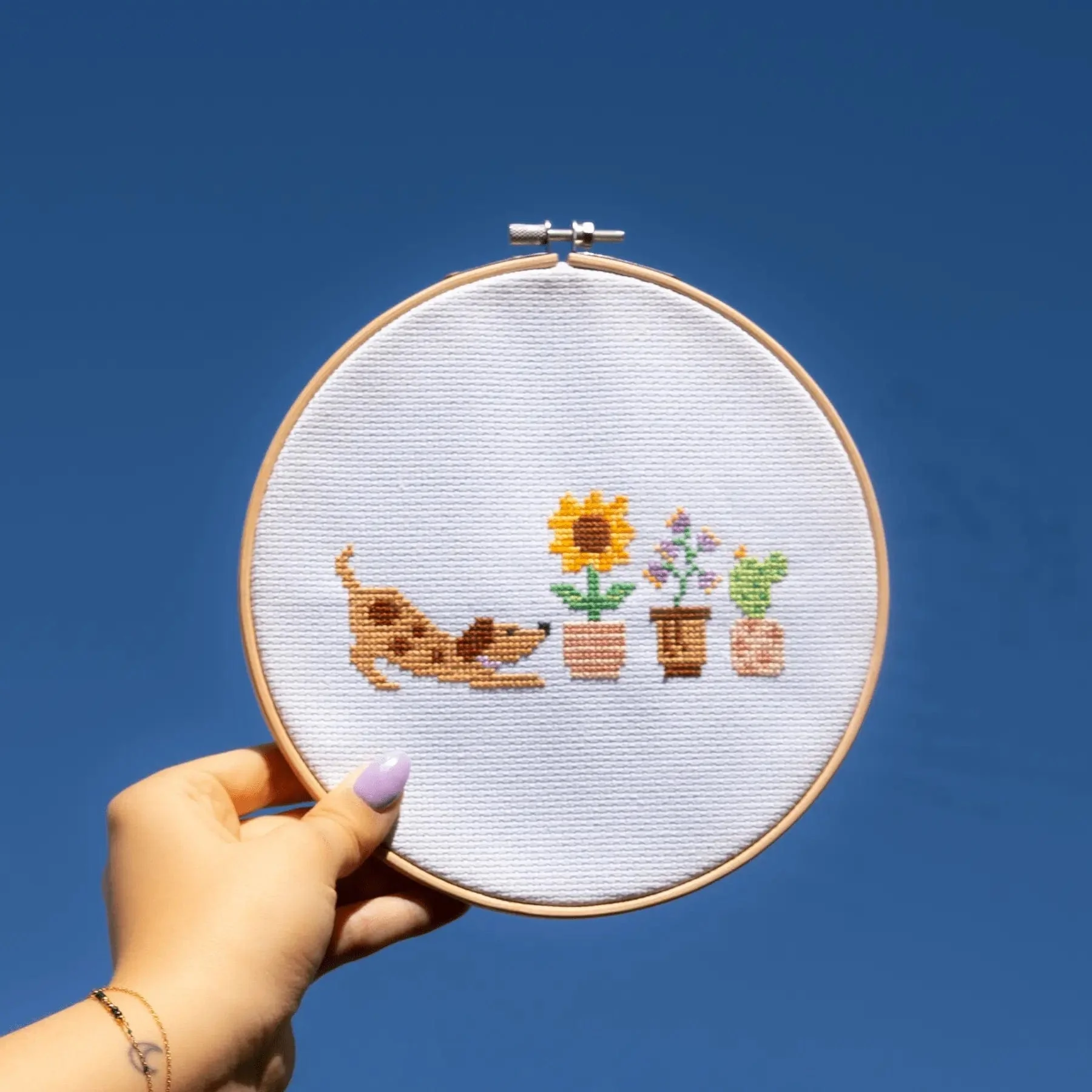PUP & PETALS - Cross Stitch Kit - Image 6
