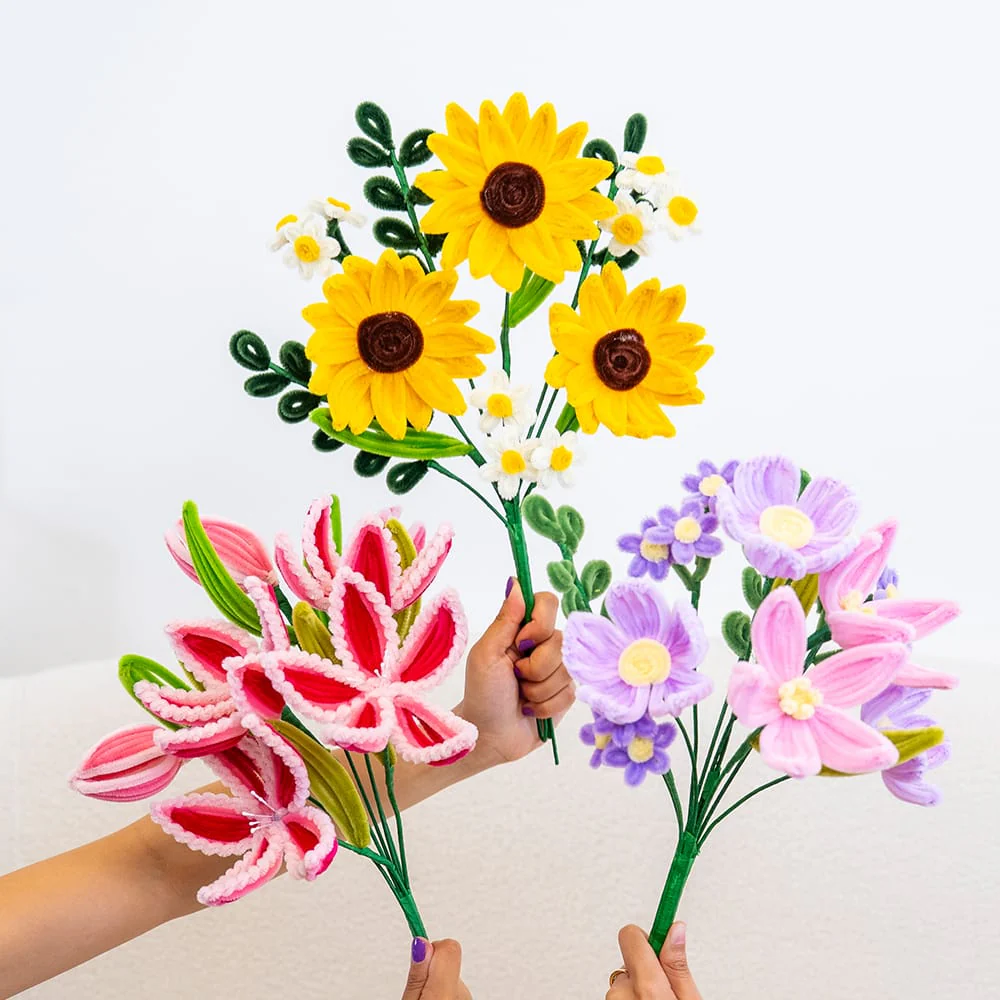 STARGAZER LILIES - Pipe Cleaner Bouquet Kit - Image 11