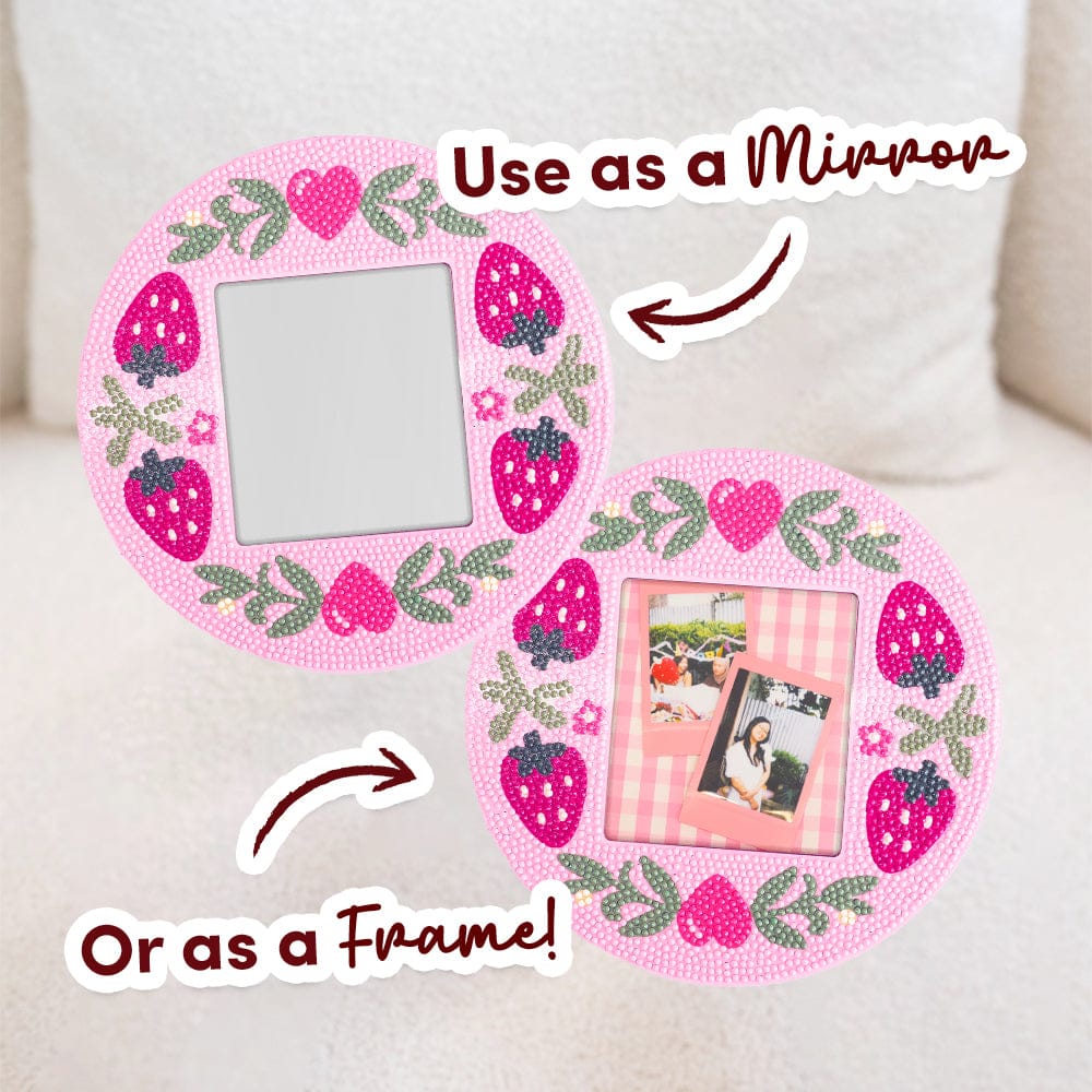 Strawberry Sweetheart - Diamond Painting Mirror Frame Kit - Image 7