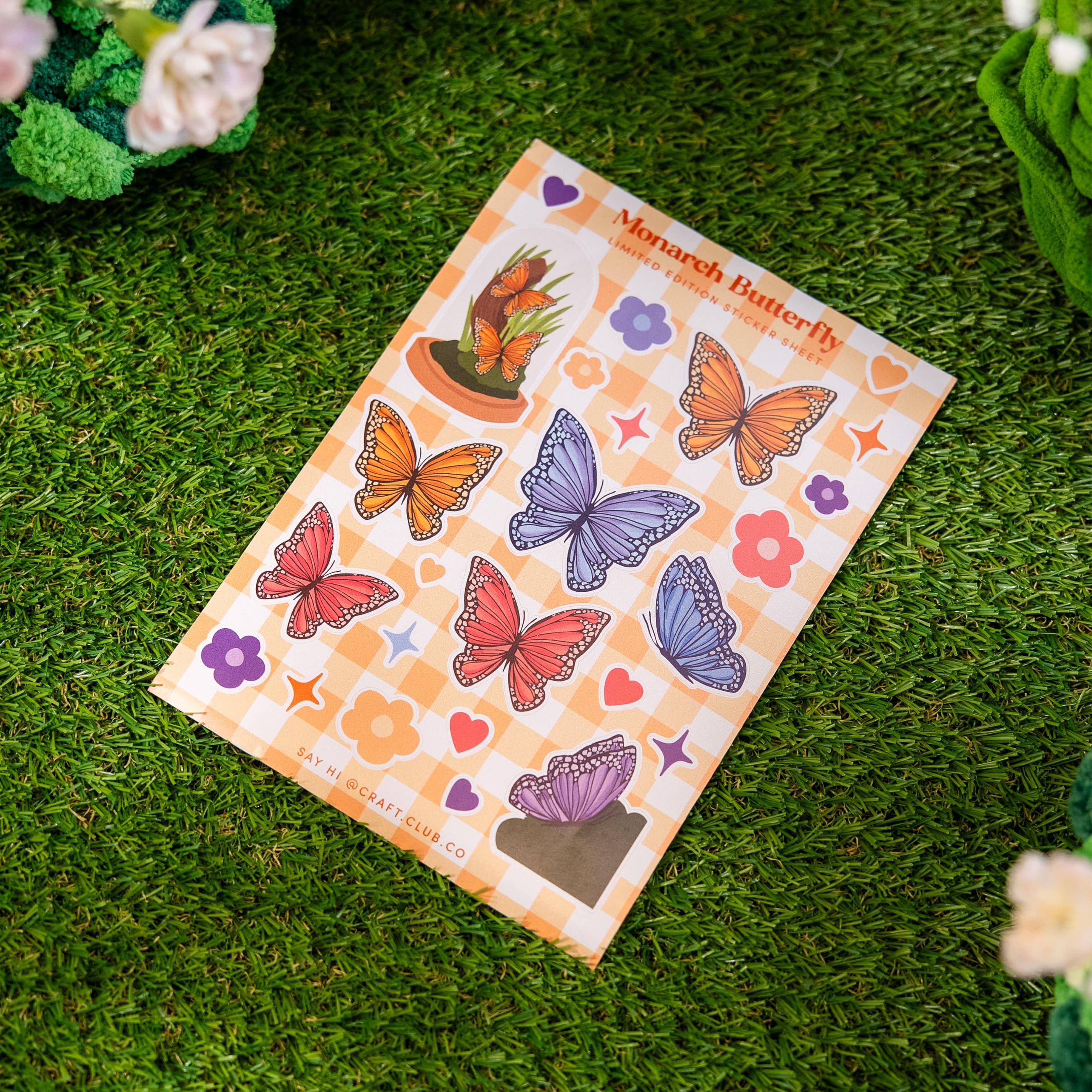 Monarch Butterfly - Moss Coaster Kit - Image 7