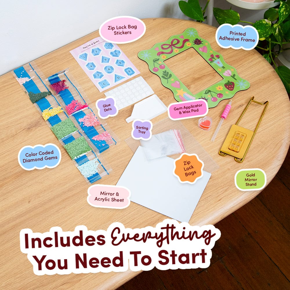 Tiny Treasures - Diamond Painting Mirror Frame Kit - Image 4