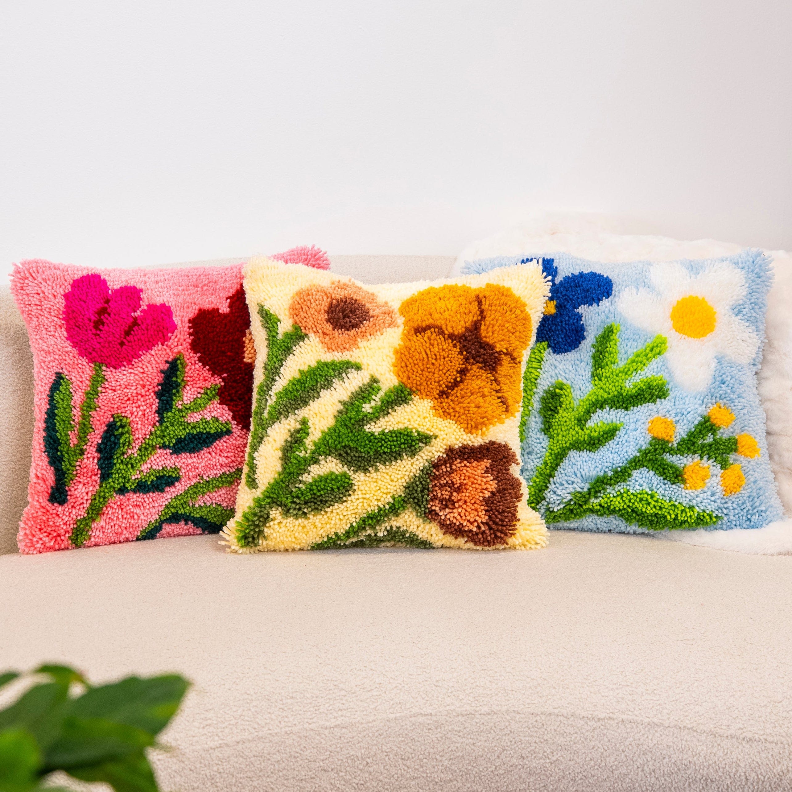 Wild Blooms Trio - Latch Hook Cushion Bundle - Image 2